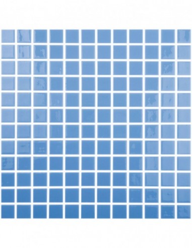 Piscinas - Gresite Liso Azul Celeste - mosaico de vidrio liso  - VidrePur