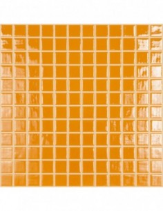 Piscinas - Gresite Liso Naranja Cítrico - mosaico de vidrio liso  - VidrePur