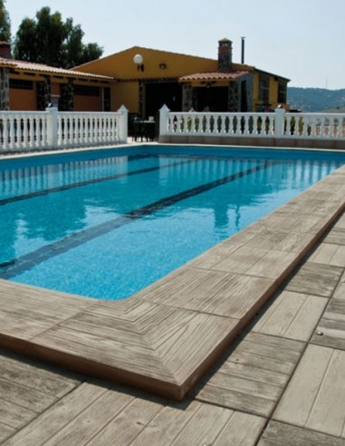 Piscinas - Remate piscina Canadá con baldosa Azores en Musgo - Verniprens